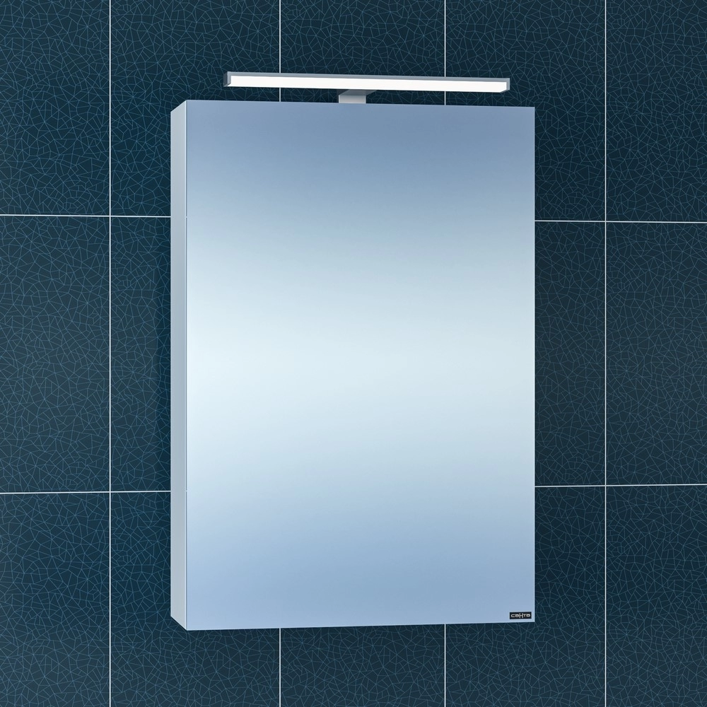 Зеркальный шкаф СанТа Стандарт 500*730 мм (белый) фацет, с подсветкой