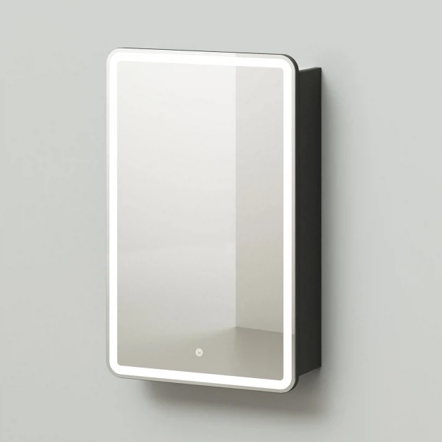 Зеркальный шкаф Итана Miro 1С 50 4657773604773 500*790 мм (графит) с подсветкой R