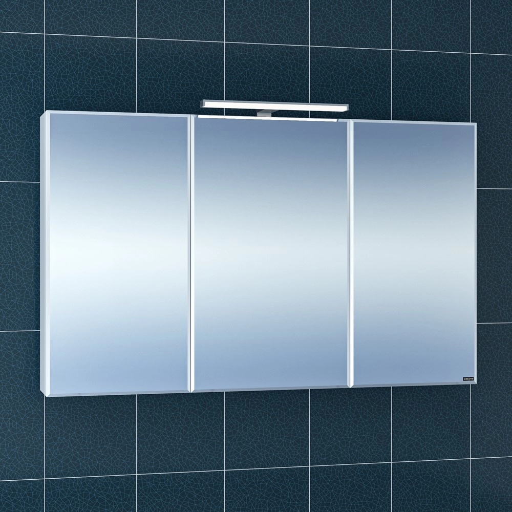 Зеркальный шкаф СанТа Стандарт 1200*730 мм (белый) с подсветкой
