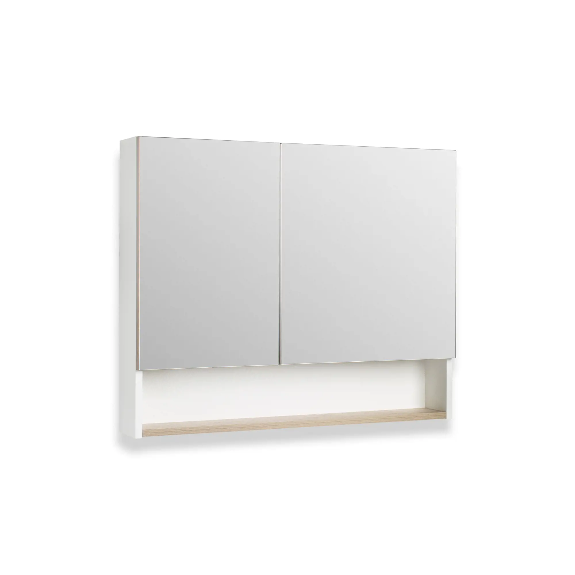 Зеркальный шкаф Runo Бари 00-00001382 600*650 мм (белый/крафтовый дуб)