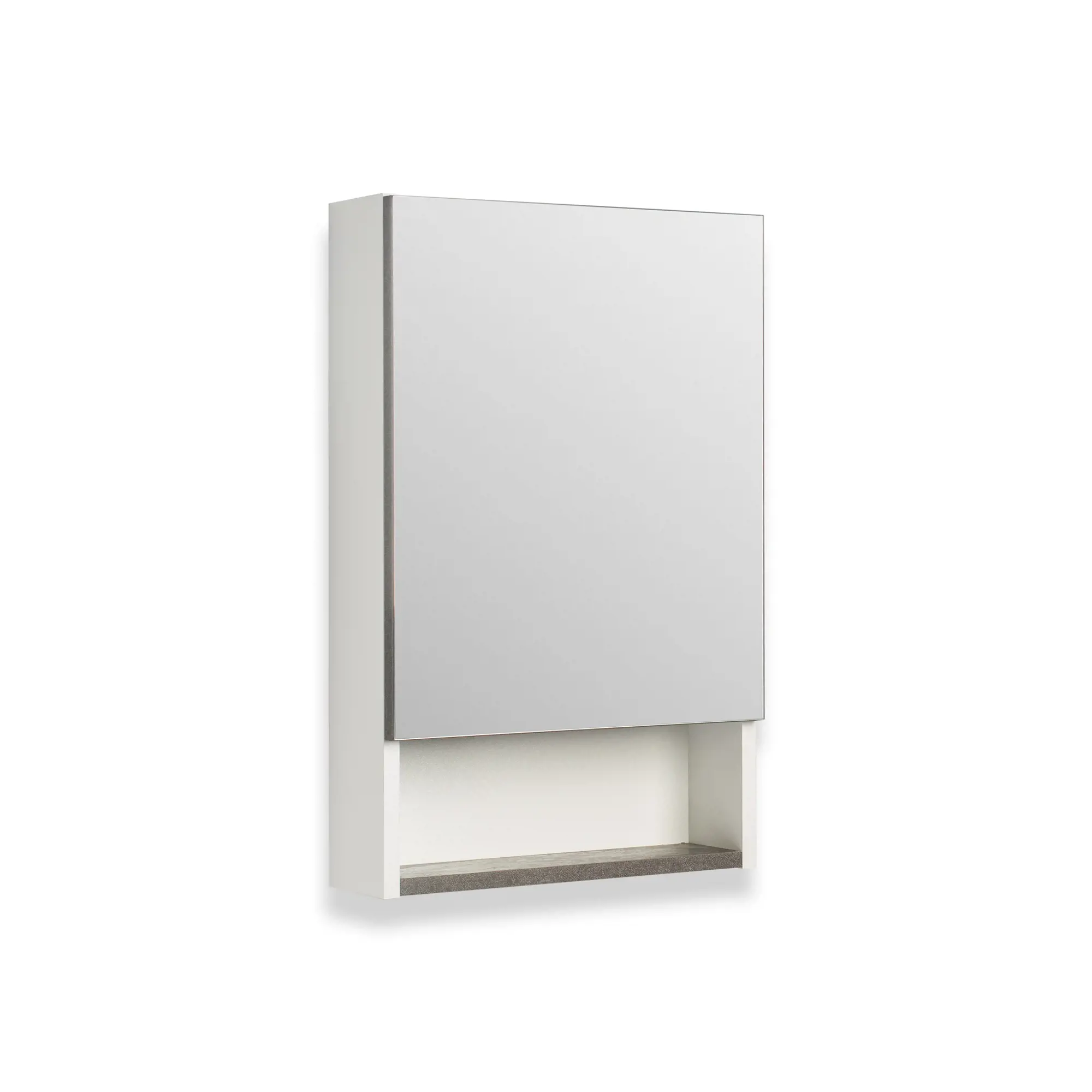 Зеркальный шкаф Runo Бари 00-00001385 500*650 мм (белый/железный камень)
