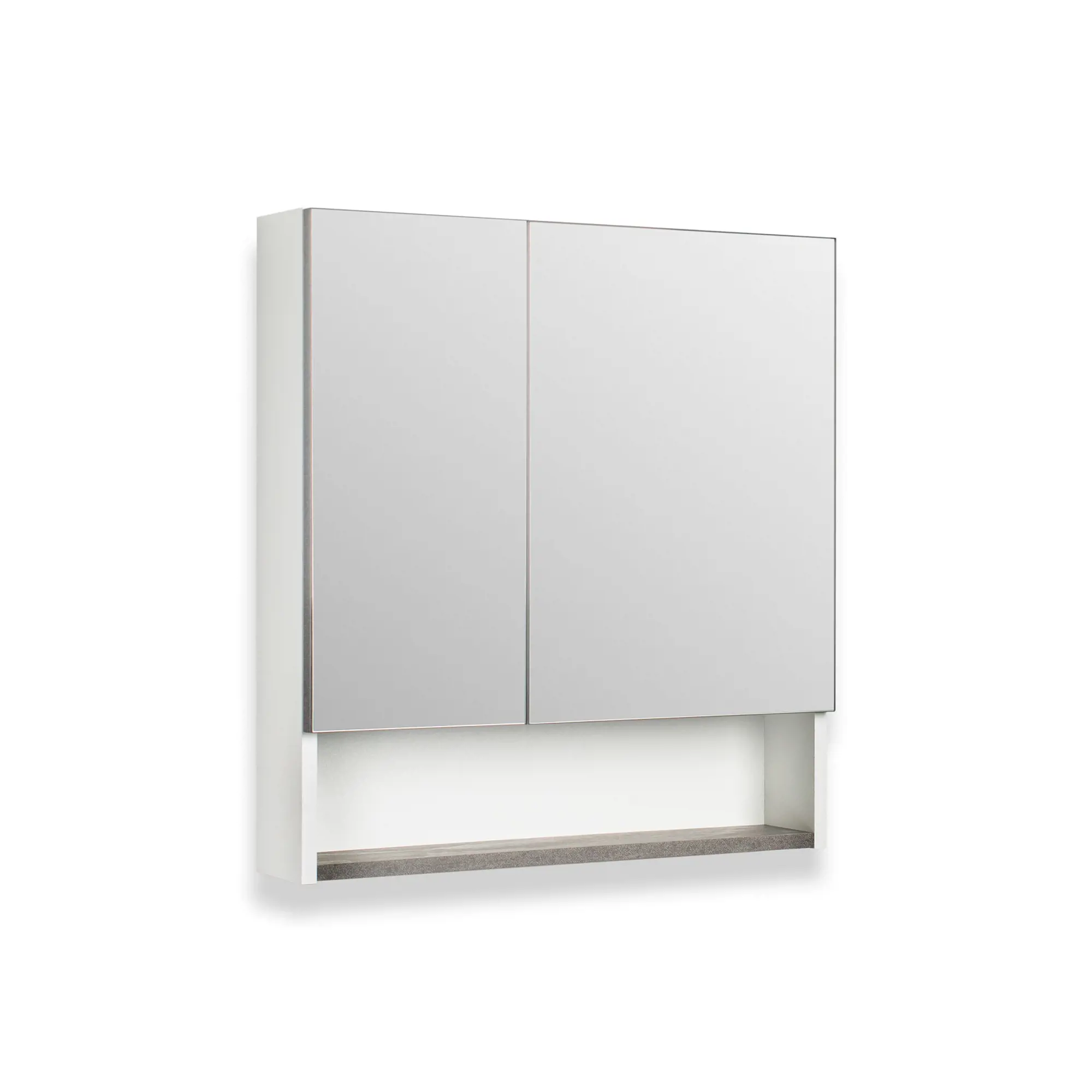 Зеркальный шкаф Runo Бари 00-00001386 600*650 мм (белый/железный камень)