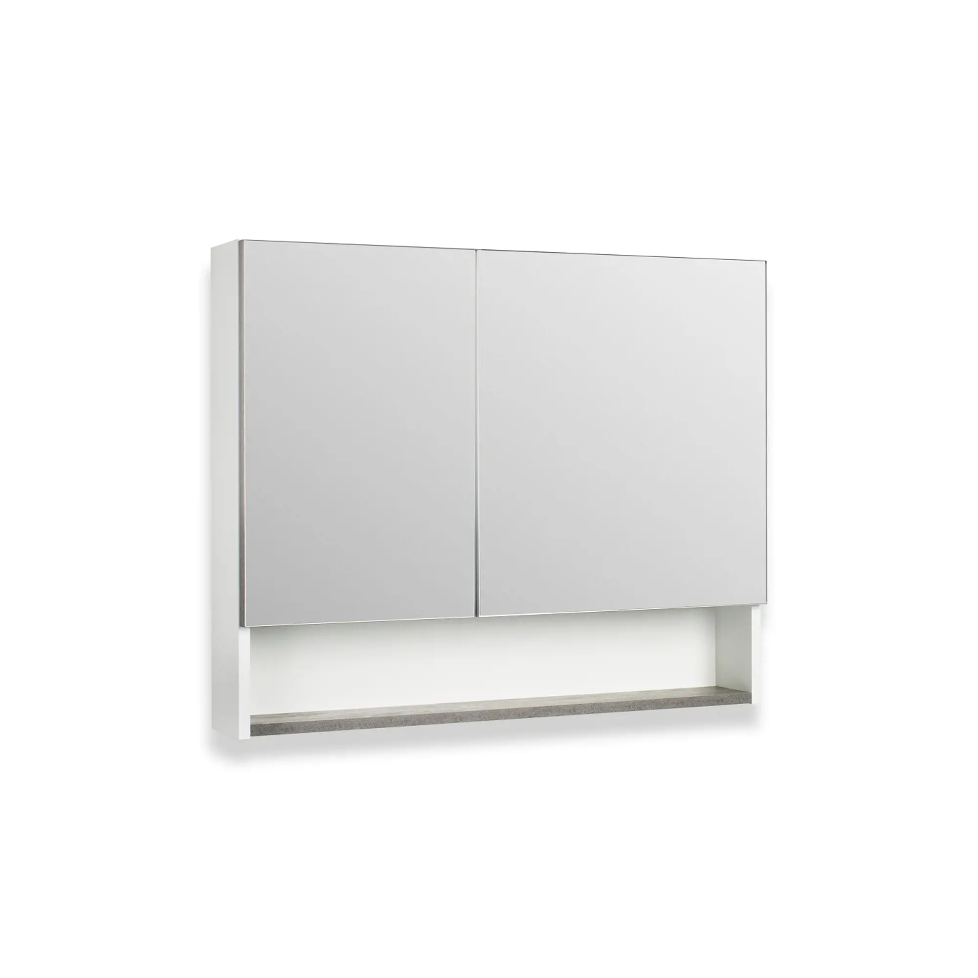 Зеркальный шкаф Runo Бари 00-00001387 800*650 мм (белый/железный камень)