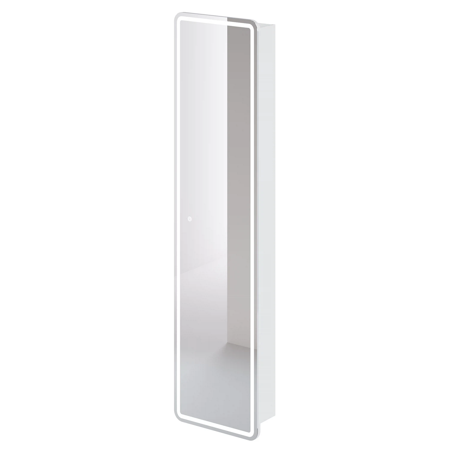 Зеркальный шкаф-пенал Итана Miro 4657792956389 400*1600 мм (белый) с подсветкой