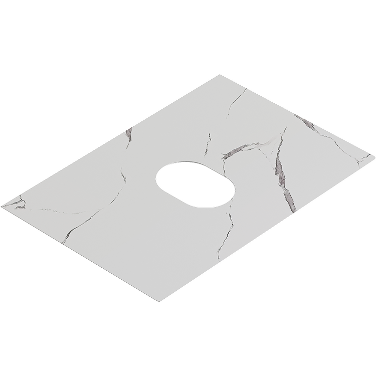 Столешница под раковину Aqwella Geometria STG662X476MW 65 см (белый мрамор)