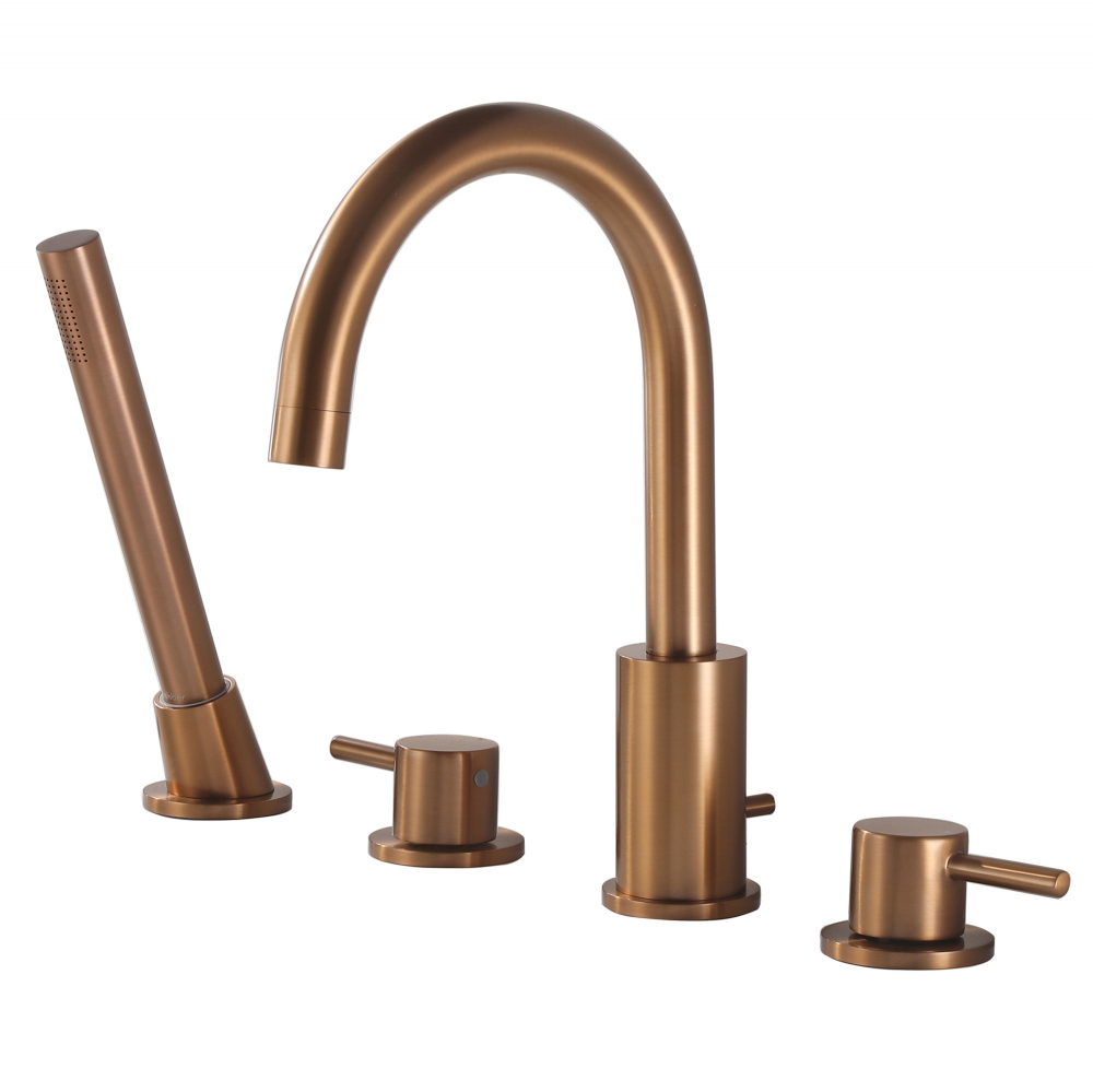 Смеситель на борт ванны Abber Wasser Kreis AF8113MRG (розовое золото матовое