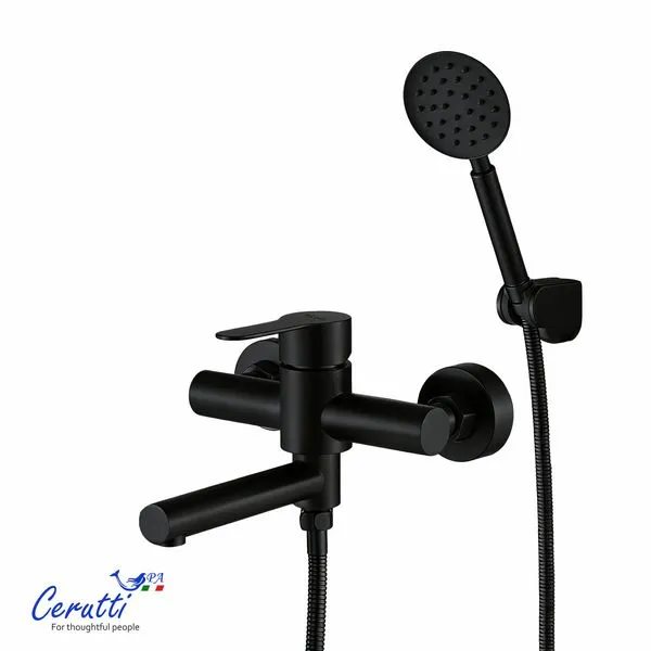 Смеситель для ванны Cerutti SPA OVIDIO VMB CT12084 (чёрный матовый)