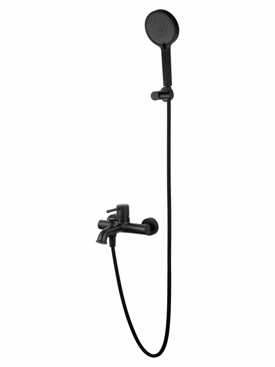 Смеситель для ванны с душем Wonzon & Woghand TOR WW-88037073-MB (чёрный матовый)