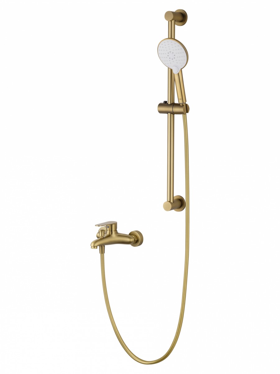 Смеситель для ванны с душем Wonzon & Woghand ALFA WW-AE3205-BG (брашированное золото)