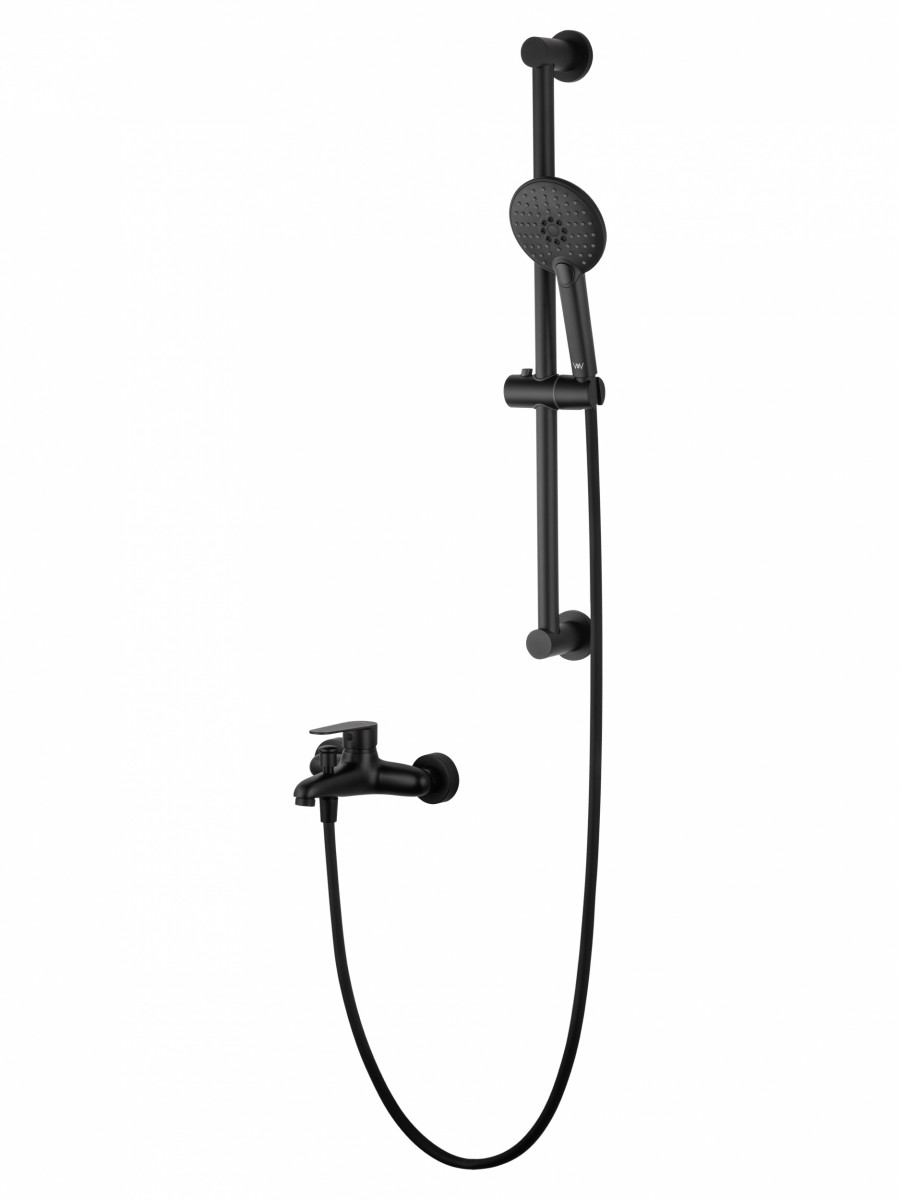 Смеситель для ванны с душем Wonzon & Woghand ALFA WW-AE3205-MB (чёрный матовый)
