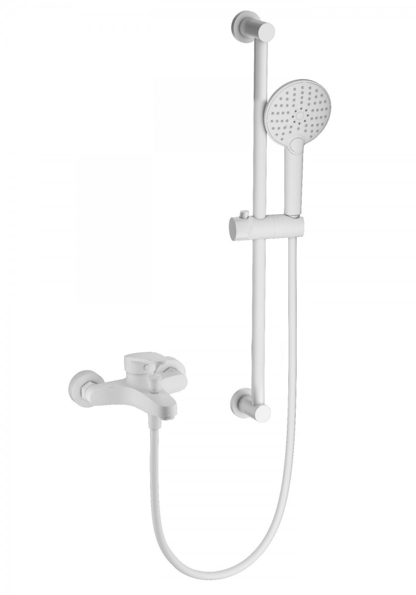 Смеситель для ванны с душем Wonzon & Woghand WW-C2501-MW (белый матовый)