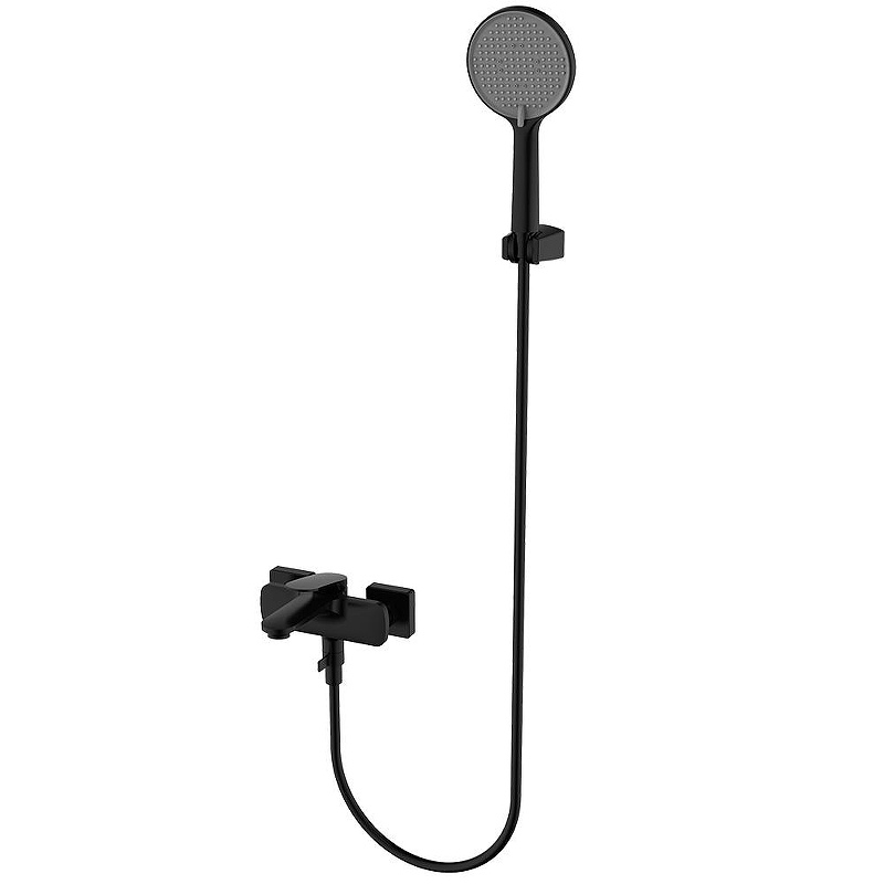 Смеситель для ванны с душем AQUAme Imola AQM6712MB (чёрный матовый)
