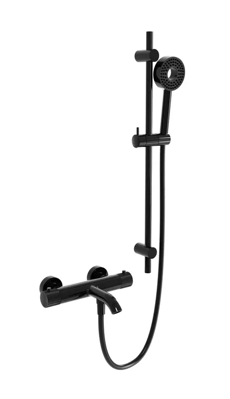 Смеситель для ванны с душем Milleau Tissage ML81803/0705BD-GB (черный) с термостатом