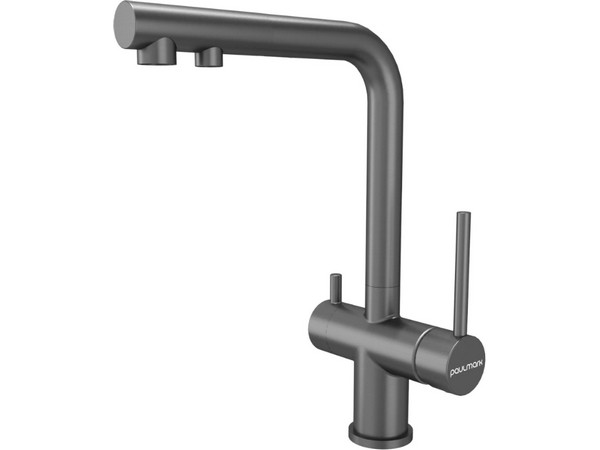 Смеситель для кухни Paulmark Serpentine Se213222-MG (серый матовый)