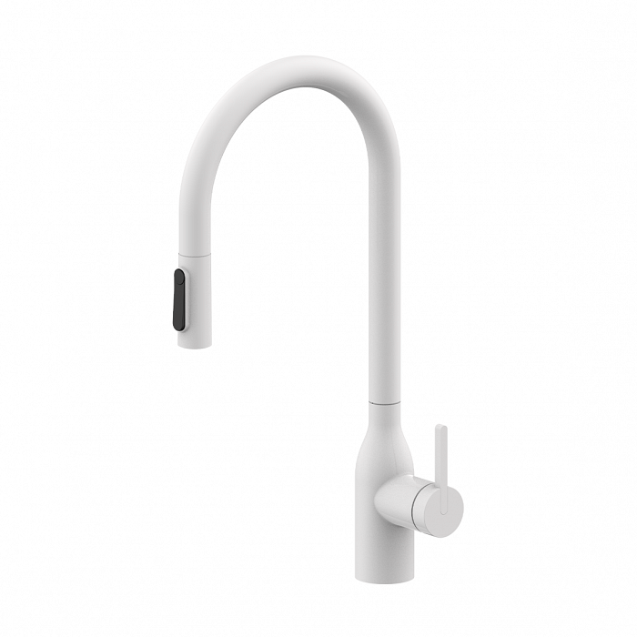 Смеситель для кухни Paulmark Universal Un213880-WH (белый матовый)