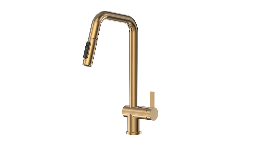 Смеситель для кухни Granula PF7273-D1,Gold (золото/сатин)