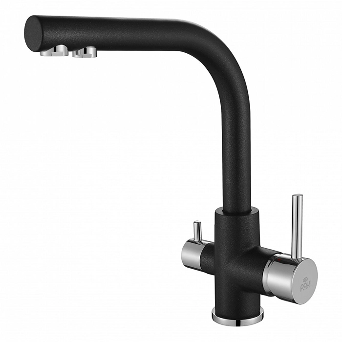 Смеситель для кухни Paulmark Essen Es213011-BLM (чёрный матовый)