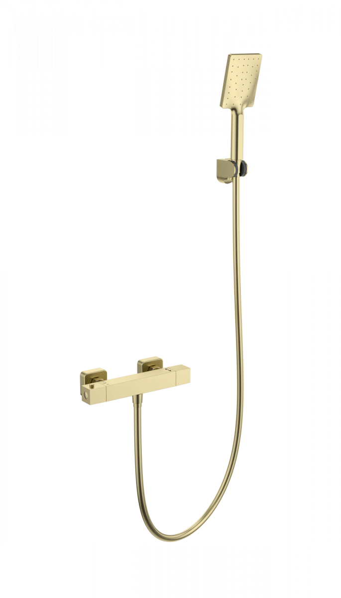 Смеситель для душа Wonzon&Woghand Stay 3 WW-B2062-A-BG (брашированное золото) с термостатом