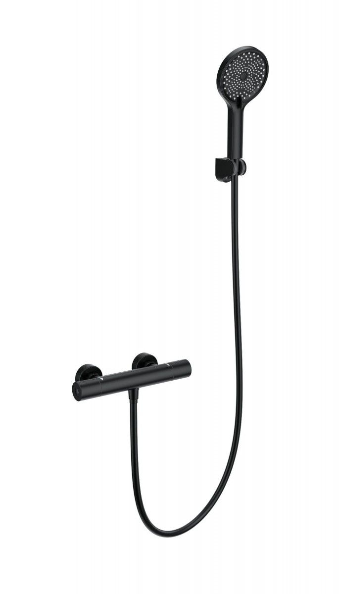 Смеситель для душа Wonzon&Woghand Inn 1 WW-B3013-A-MB (чёрный матовый) с термостатом