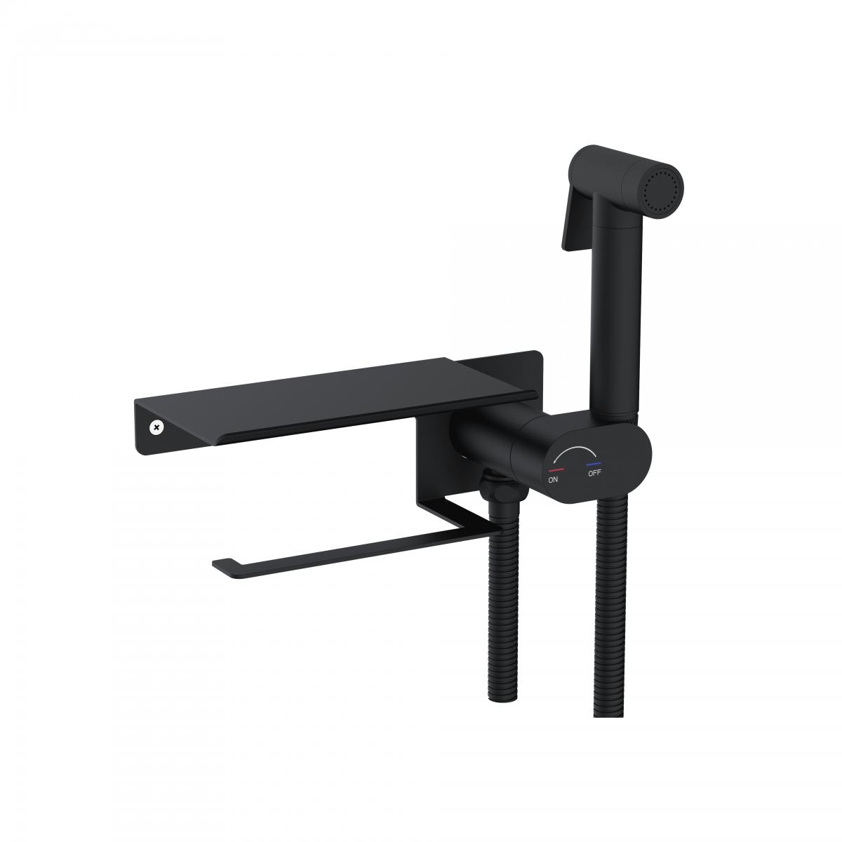Гигиенический душ со смесителем RGW Shower Panels SP-221B 581408221-04 (чёрный матовый)