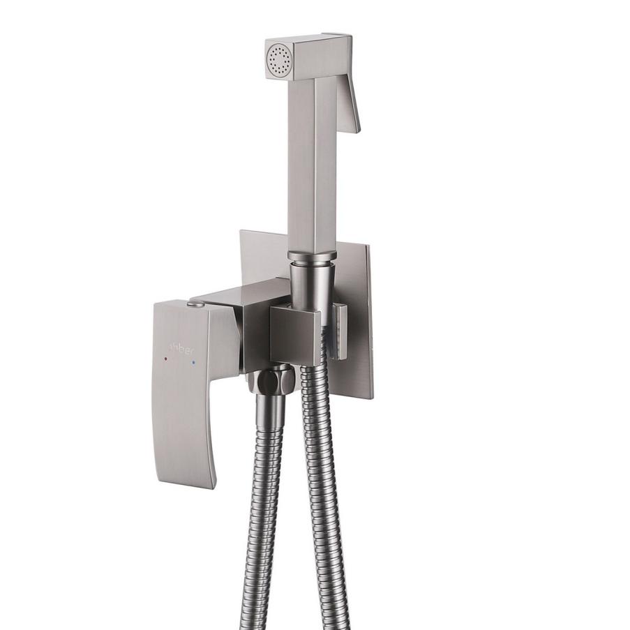 Гигиенический душ со смесителем Abber Wasserfall AF8625SP (сатин)