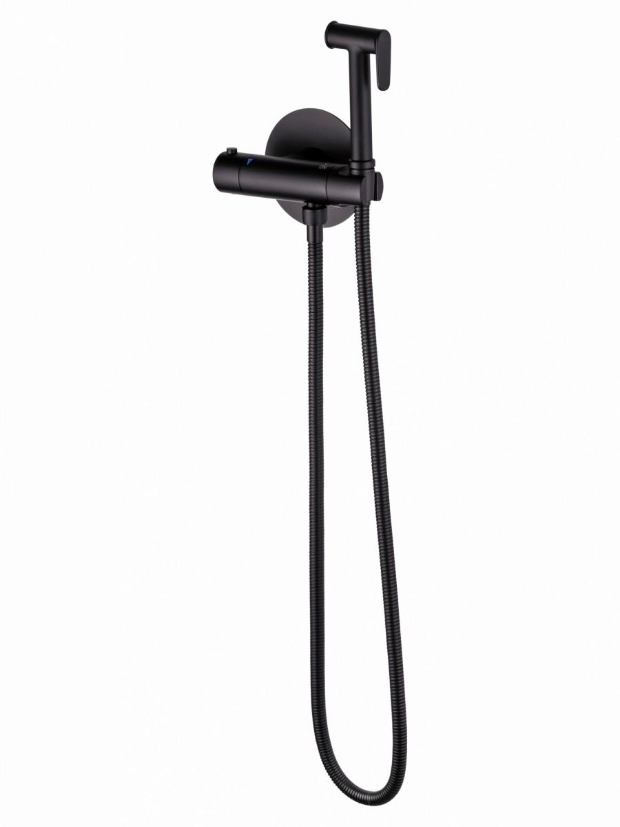 Гигиенический душ со смесителем Wonzon & Woghand WW-88819902-BGM (тёмный графит) с термостатом