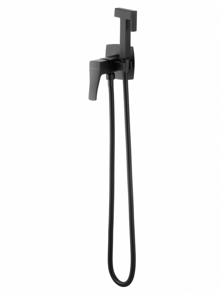Гигиенический душ со смесителем Wonzon & Woghand Flex WW-88829072-MB (чёрный матовый)