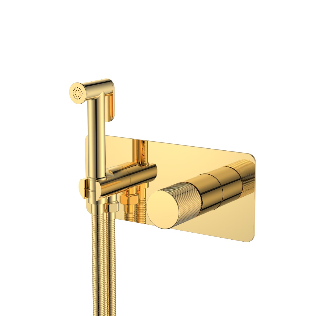 Гигиенический душ со смесителем Boheme Stick 127-GG.4 (золото)
