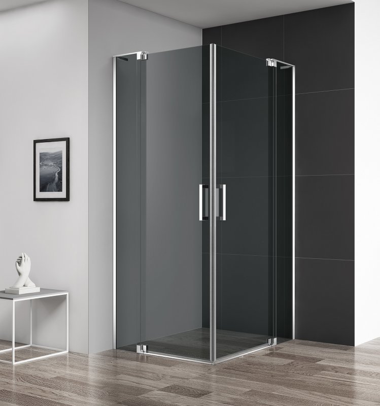 Душевой уголок Cezares SLIDER-A-2-90/100-GRIGIO-Cr 900*900 мм (хром/тонированное)