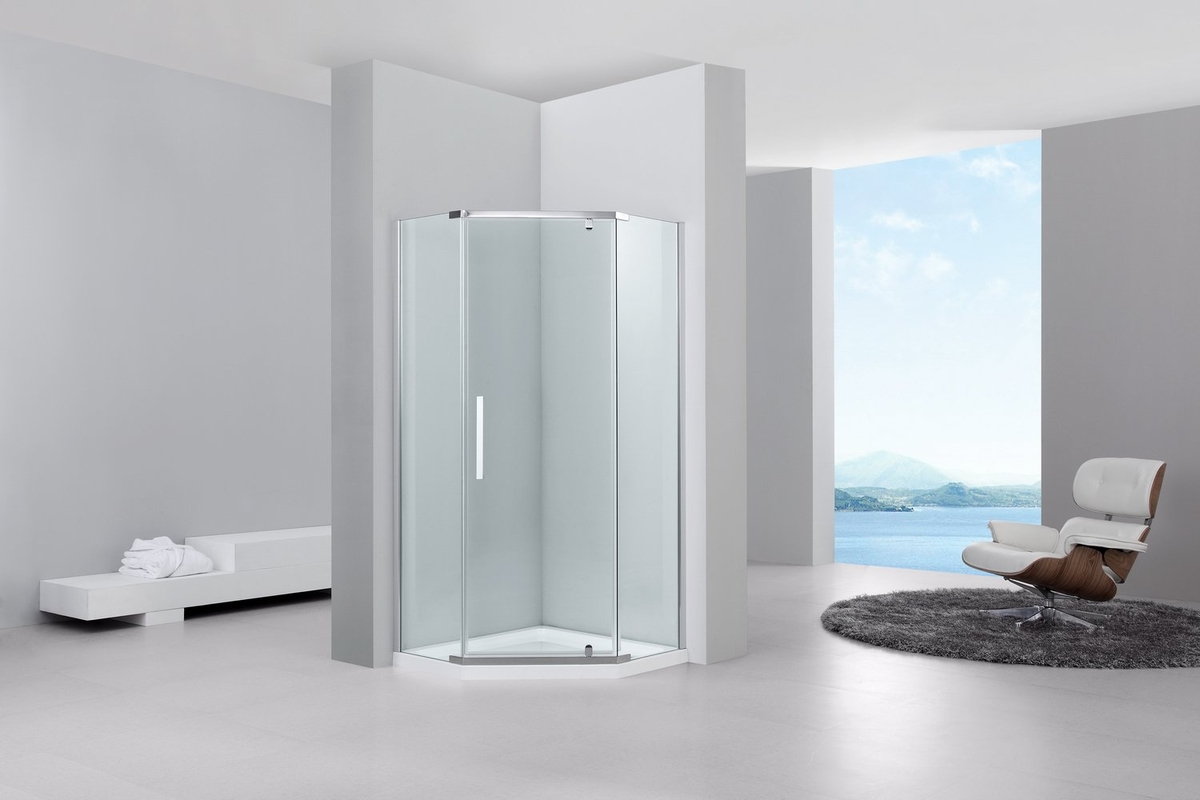 Душевой уголок Black&White Stellar Wind S305 900*900 мм (хром/прозрачное)