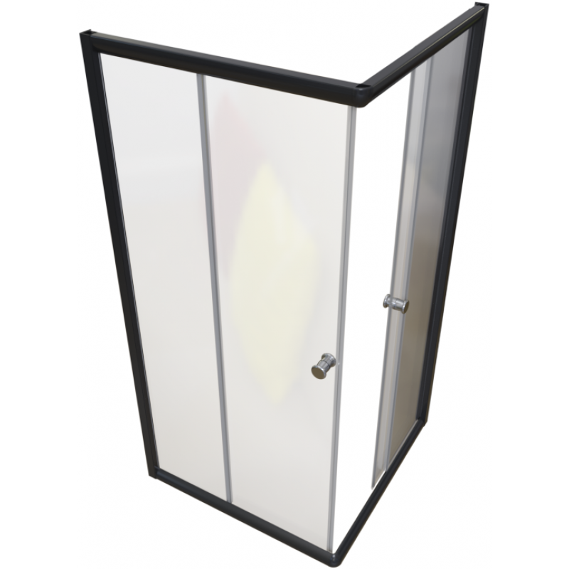 Душевой уголок Radomir Дрим 1-09-6-0-0-1220 1100*900 мм (чёрный/прозрачное)