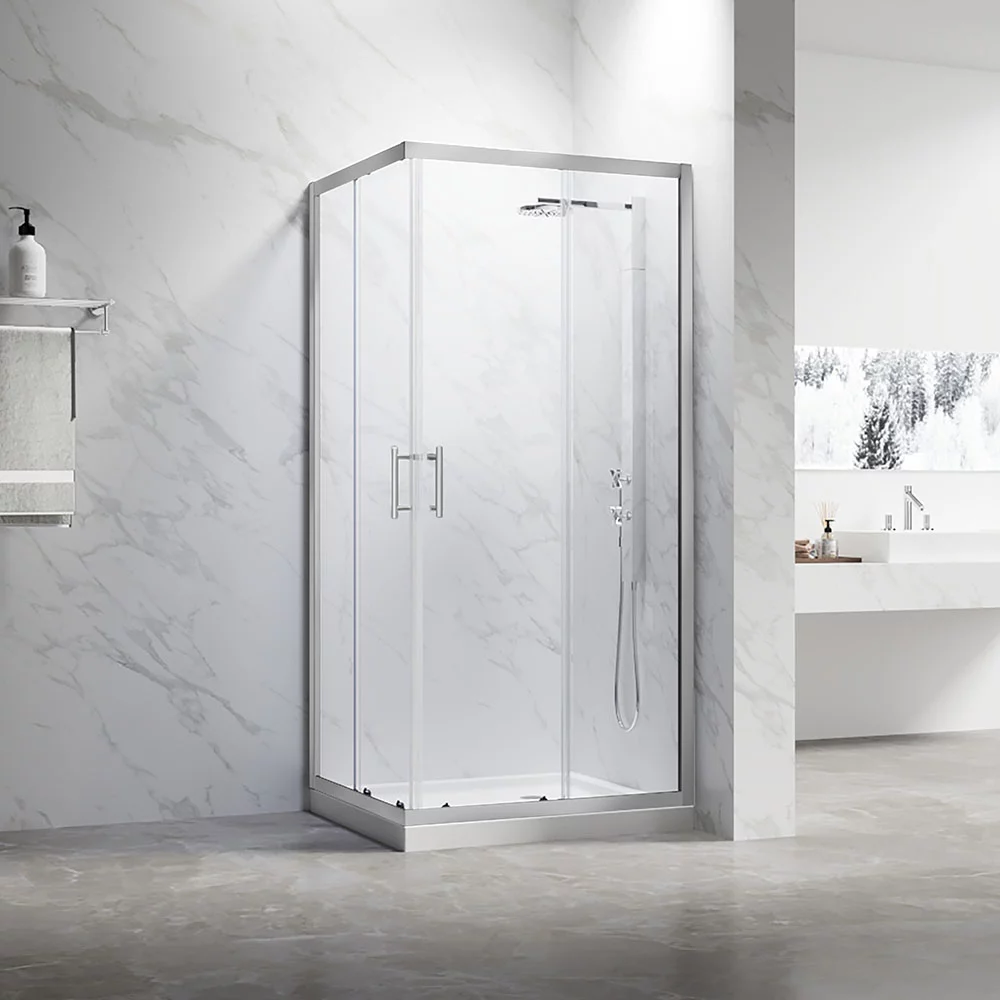 Душевой уголок Veconi RV-27CH RV27CH-9090-01-C8 900*900 мм (хром/прозрачное)