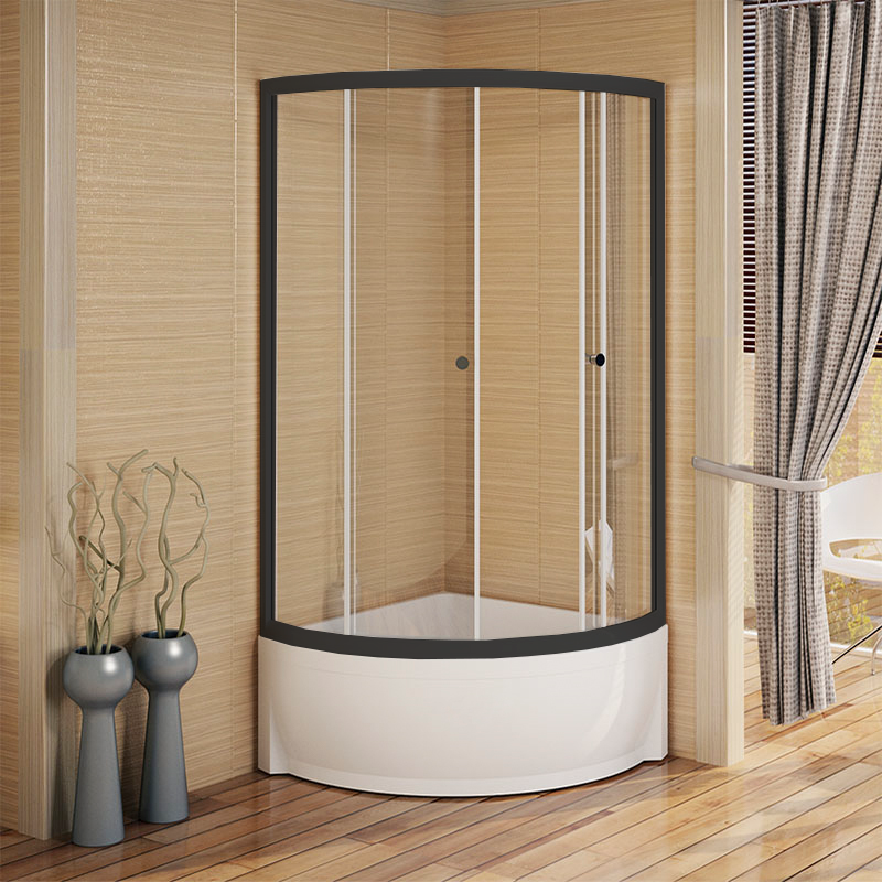 Душевой уголок Radomir Соул 1-03-6-0-0-0040 1000*1000 мм (чёрный/прозрачное)