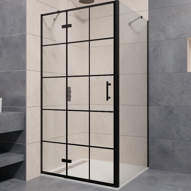 Душевой уголок RGW Passage PA-77B L 1200*700 мм (чёрный/прозрачное)