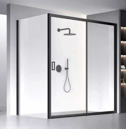 Душевой уголок Veconi Rovigo RV060B-16080-01-C5 1600*800 мм (чёрный матовый/прозрачное)