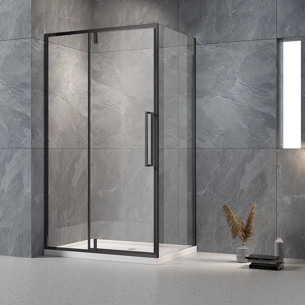 Душевой уголок Veconi RV-034B RV034B-11080-01-C7 1100*800 мм (чёрный матовый/прозрачное)