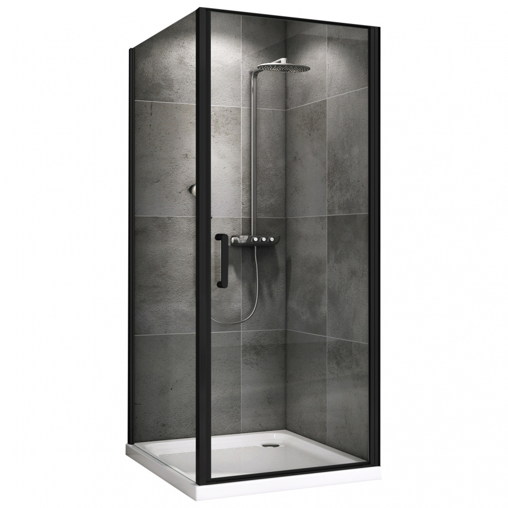Душевой уголок Abber Sonnenstrand AG04080B-S70B 800*700 мм (чёрный/прозрачное)