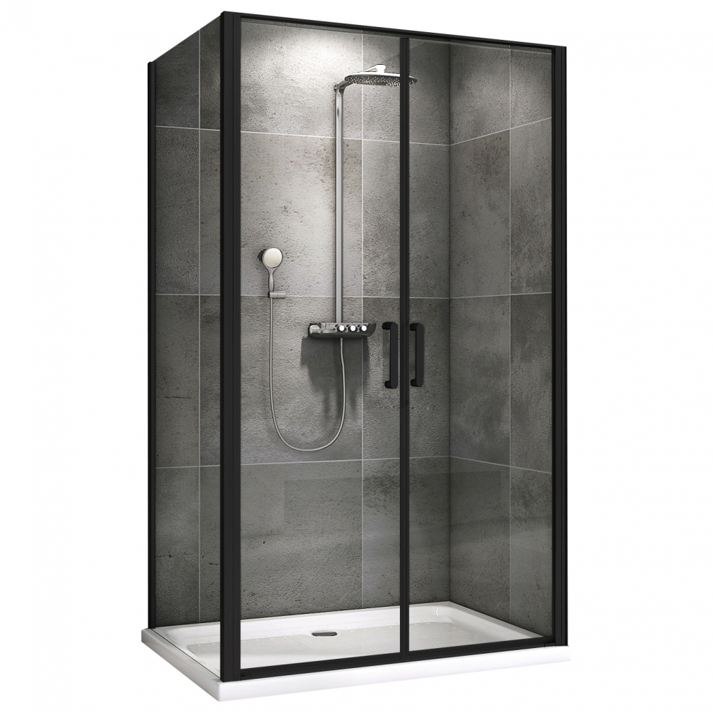Душевой уголок Abber Sonnenstrand AG04100BC-S70B 1000*700 мм (чёрный/прозрачное)