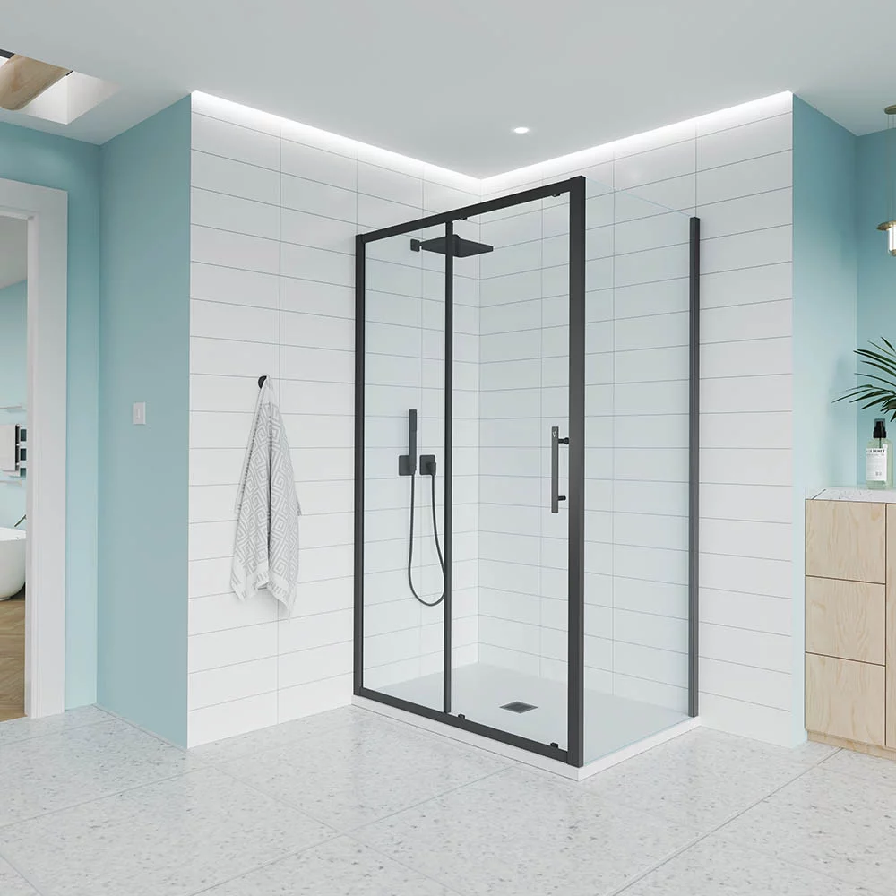 Душевой уголок Veconi Evo 100SP B E1-SP-B-150100-01-C9 1500*1000 мм (чёрный матовый/прозрачное)