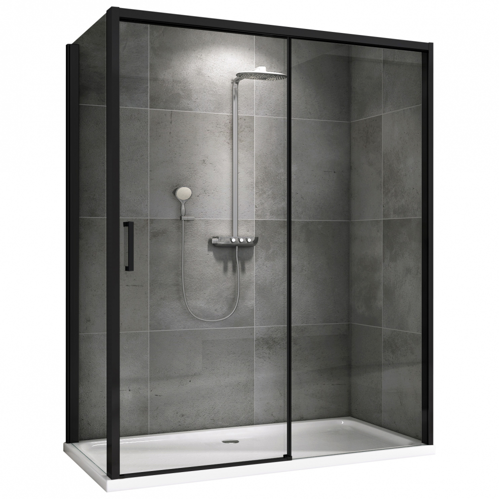 Душевой уголок Abber Komfort AG93120B-S92B 1200*900 мм (чёрный/прозрачное)