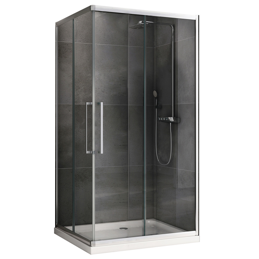 Душевой уголок Abber Schwarzer Diamant AG02128H 1200*800 мм (хром/прозрачное)