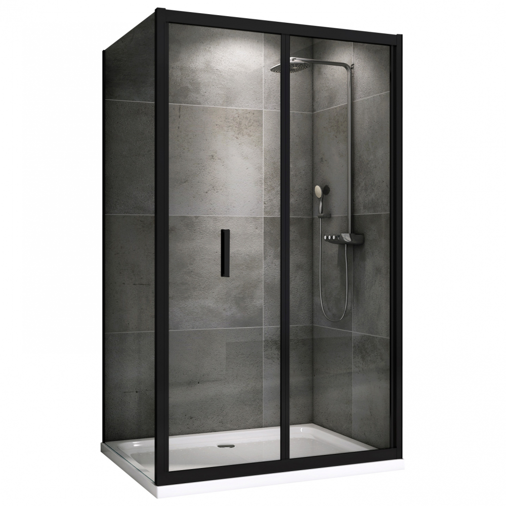 Душевой уголок Abber Sonnenstrand AG07090B-S100B 900*1000 мм (чёрный/прозрачное)
