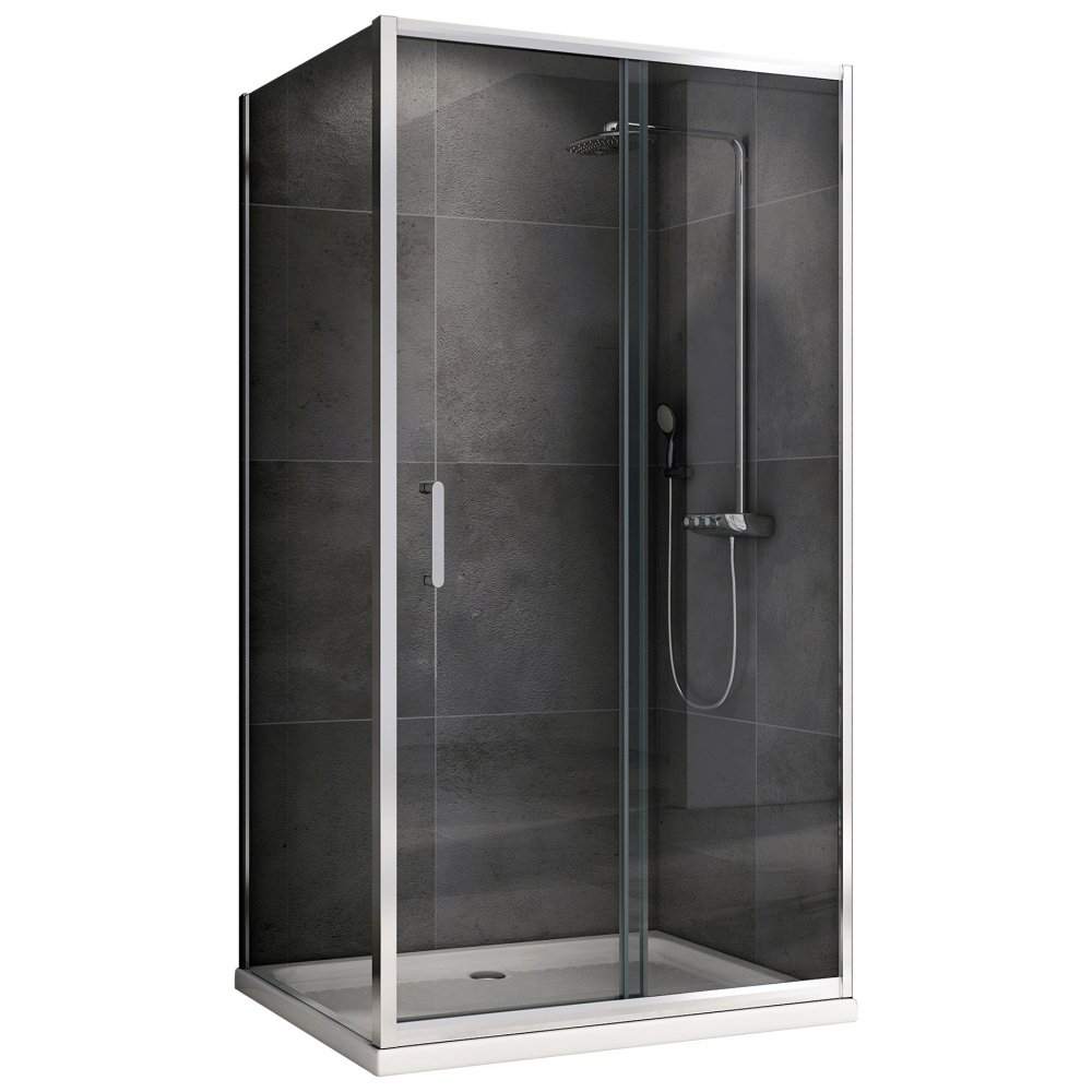 Душевой уголок Abber Schwarzer Diamant AG301005-S505 1000*500 мм (хром/прозрачное)