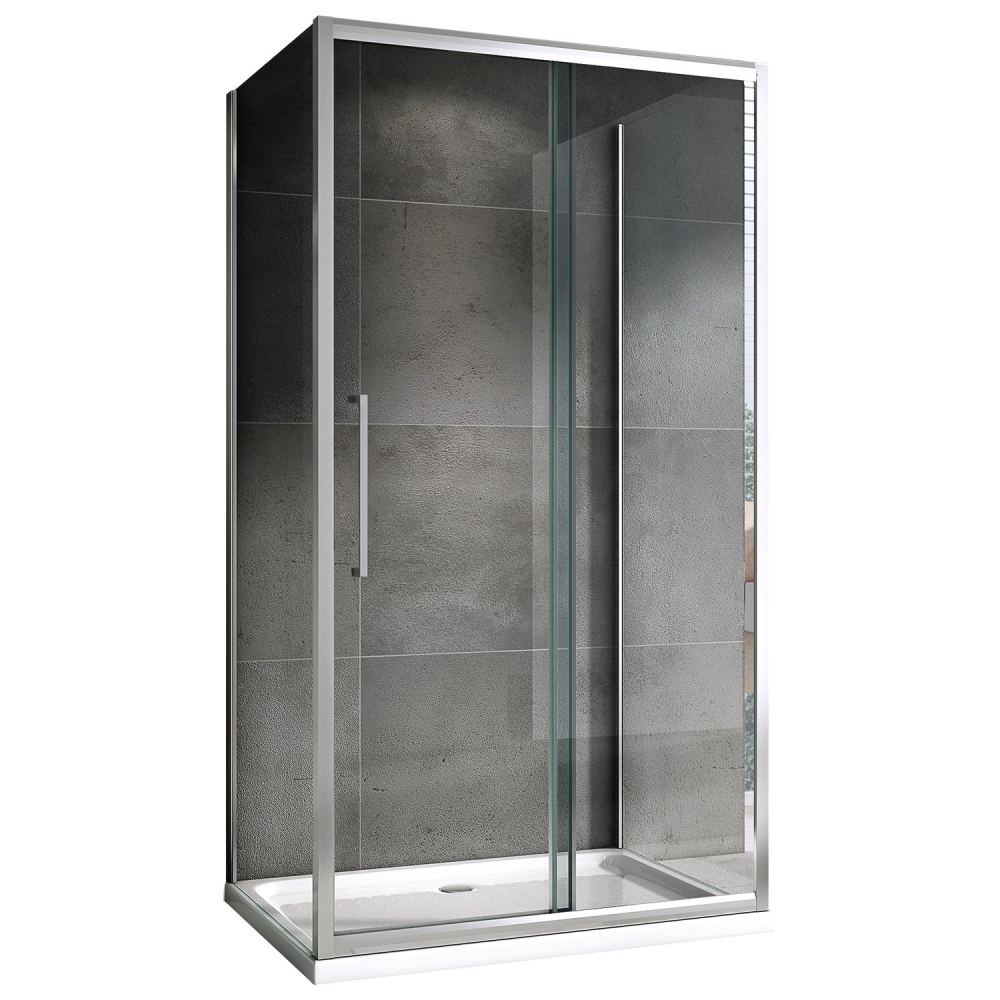 Душевой уголок Abber Schwarzer Diamant AG30100H-S60 1000*600 мм (хром/прозрачное)
