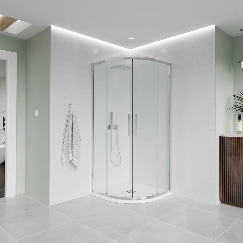 Душевой уголок Veconi Evo 200 CH E2-CH-9090-01-C9 900*900 мм (хром/прозрачное)