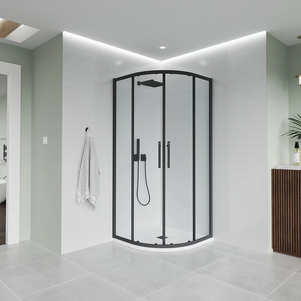 Душевой уголок Veconi Evo 200 CH E2-B-10080-01-C9 1000*800 мм (чёрный матовый/прозрачное)