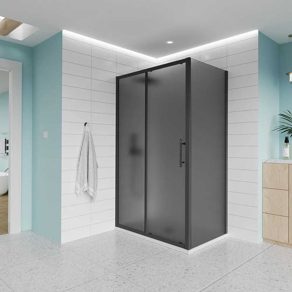 Душевой уголок Veconi Evo 100SP GR E1-SP-GR-150100-12-C9 1500*1000 мм (графит брашированный/тонированное матовое)