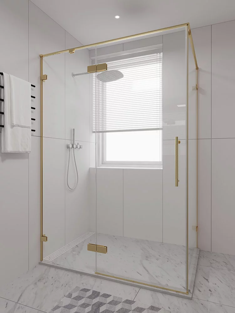 Душевой уголок Veconi Alassio SP G AL-SP-13080-00-G-C4 1300*800 мм (золото брашированное/прозрачное)