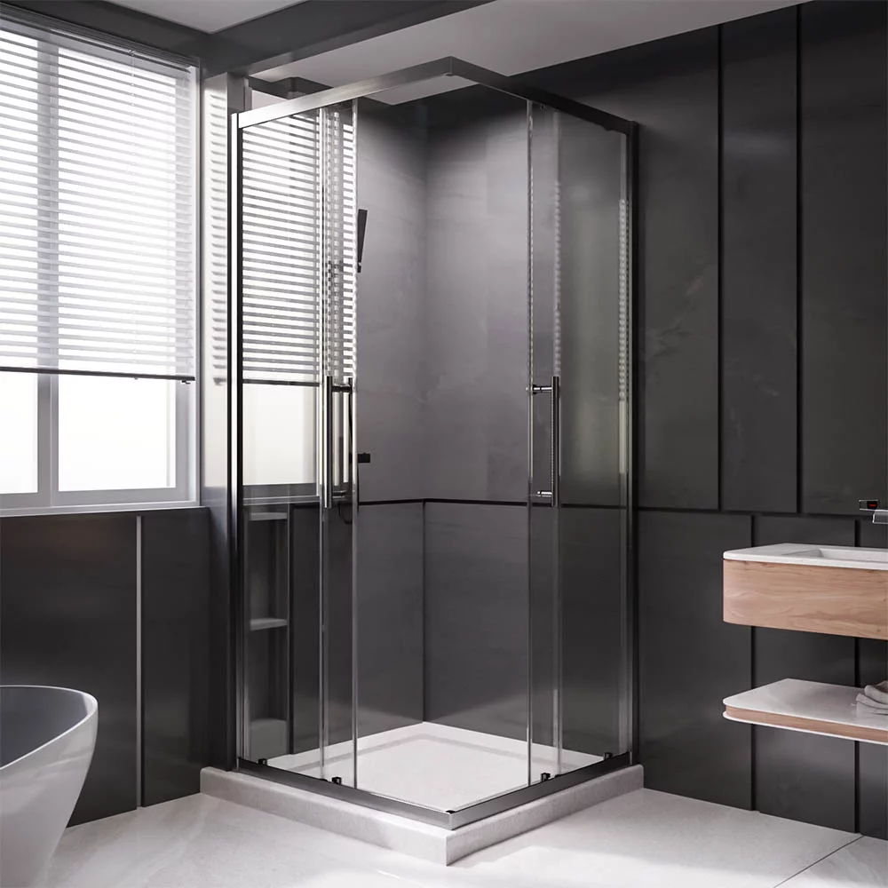 Душевой уголок Veconi Premium Trento PTC-20GR PTC20-GR-11090-01-C4 1100*900 мм (графит брашированный/прозрачное)