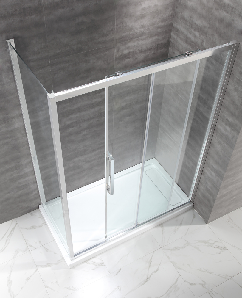Душевой уголок Cezares LUX-SOFT-W-AH-1-140/80-C-Cr-IV 1400*800 мм (хром/прозрачное)